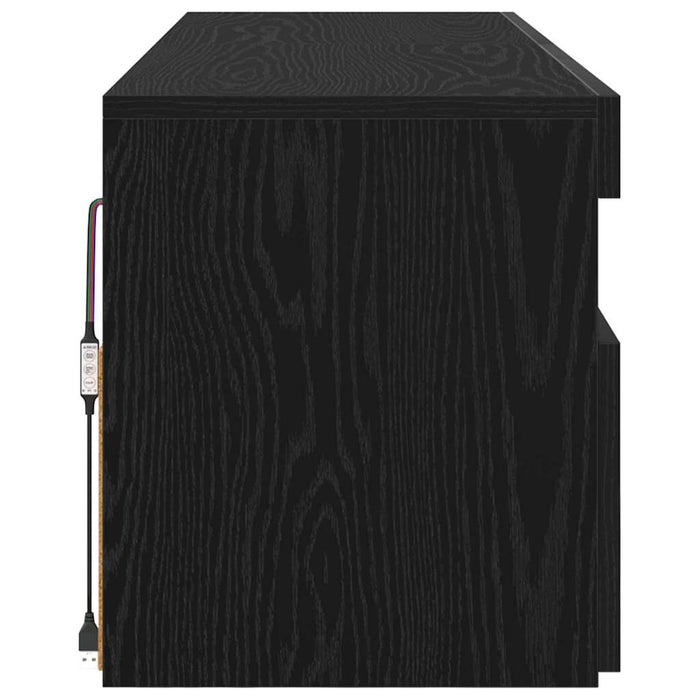 Cabinet TV 2 pcs Stejar Negru 60 x 35 x 40 cm Lemn compozit - WALTI WALTI