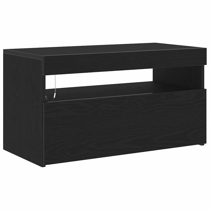 Cabinet TV Stejar Negru 75 x 35 x 40 cm Lemn compozit - WALTI WALTI