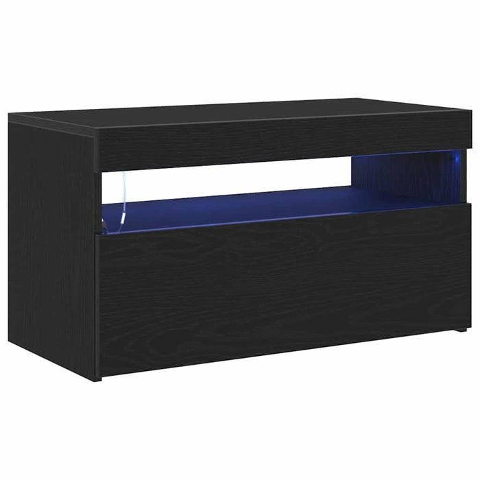 Cabinet TV 2 pcs Stejar Negru 75 x 35 x 40 cm Lemn compozit - WALTI WALTI