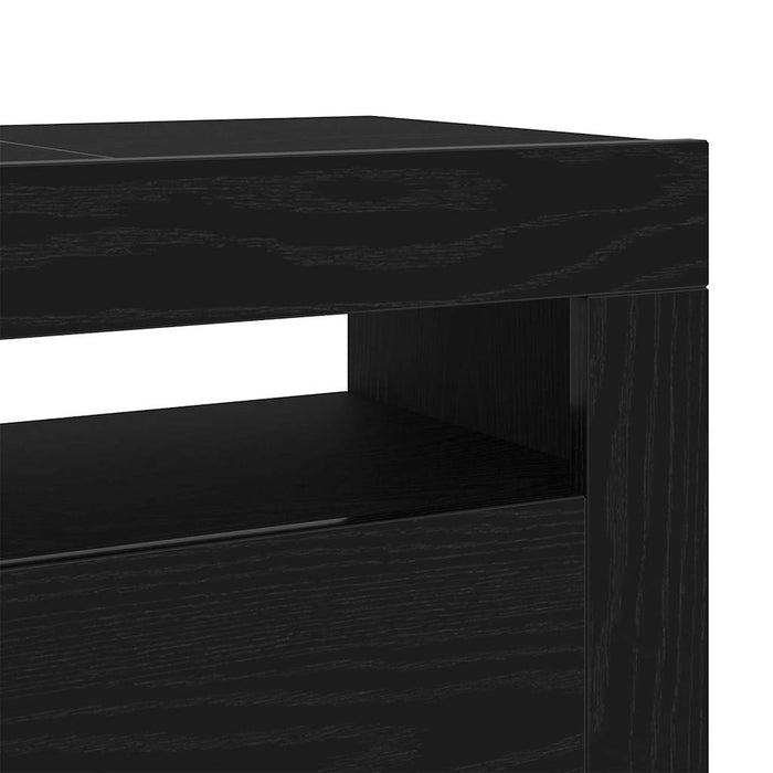 Cabinet TV cu LED Stejar Negru 120 x 35 x 40 cm Lemn compozit - WALTI WALTI