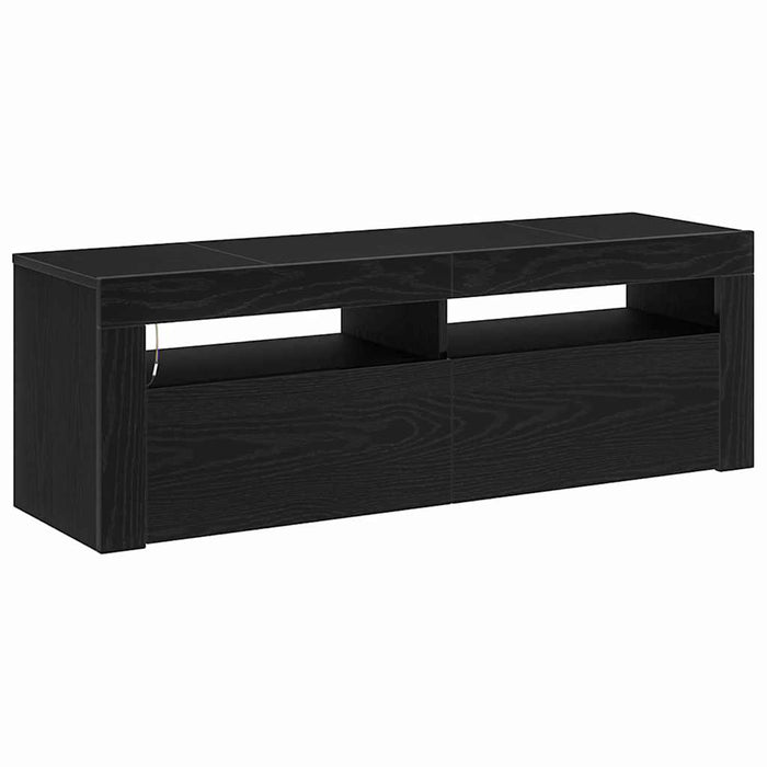 Cabinet TV cu LED Stejar Negru 120 x 35 x 40 cm Lemn compozit - WALTI WALTI