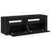 Cabinet TV cu LED Stejar Negru 120 x 35 x 40 cm Lemn compozit - WALTI WALTI
