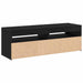 Cabinet TV cu LED Stejar Negru 120 x 35 x 40 cm Lemn compozit - WALTI WALTI