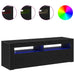 Cabinet TV cu LED Stejar Negru 120 x 35 x 40 cm Lemn compozit - WALTI WALTI