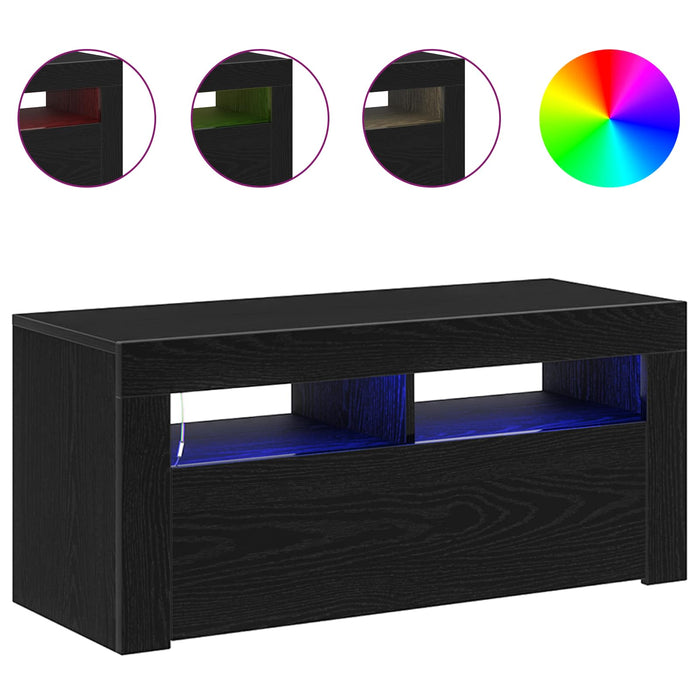 Cabinet TV Stejar Negru 90 x 35 x 40 cm Lemn compozit - WALTI WALTI