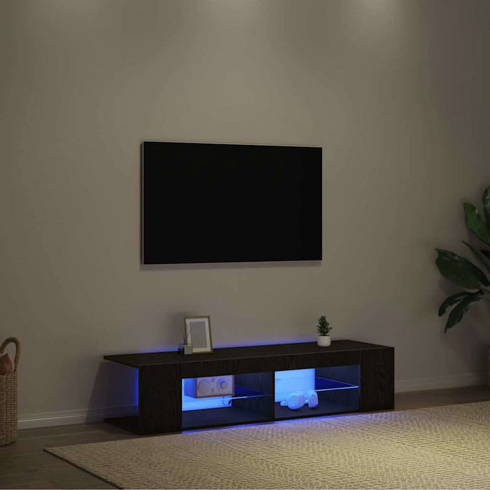 Cabinet TV Stejar Negru 135 x 39 x 30 cm Lemn compozit - WALTI WALTI