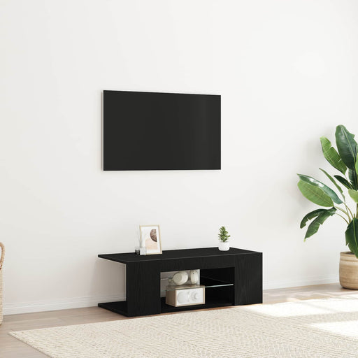 Cabinet TV cu sertar Stejar Negru 90 x 39 x 30 cm Lemn compozit - WALTI WALTI