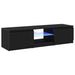Cabinet TV Stejar Negru 140 x 38,5 x 36 cm Lemn compozit - WALTI WALTI