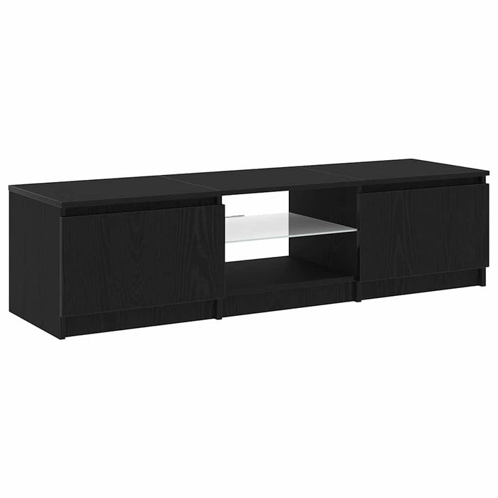 Cabinet TV Stejar Negru 140 x 38,5 x 36 cm Lemn compozit - WALTI WALTI