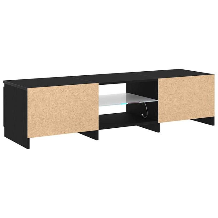 Cabinet TV Stejar Negru 140 x 38,5 x 36 cm Lemn compozit - WALTI WALTI