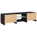 Cabinet TV Stejar Negru 140 x 38,5 x 36 cm Lemn compozit - WALTI WALTI