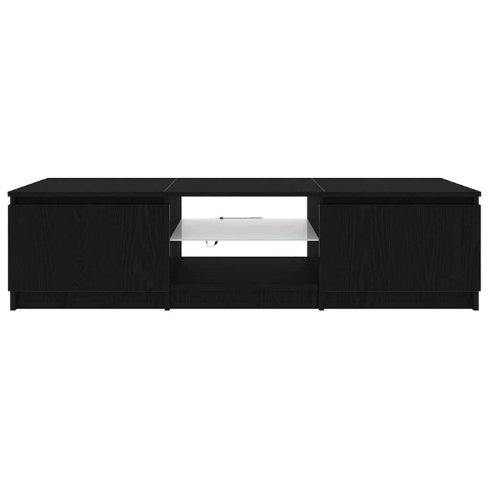 Cabinet TV Stejar Negru 140 x 38,5 x 36 cm Lemn compozit - WALTI WALTI