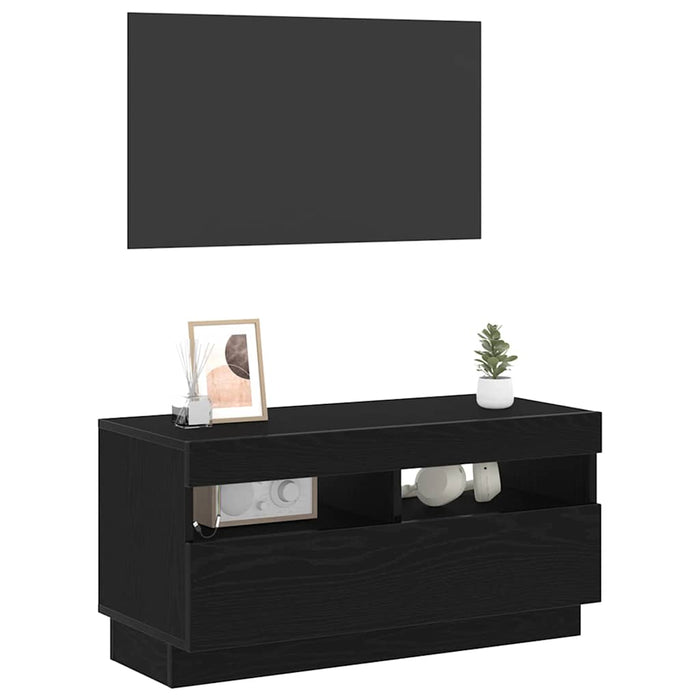 Cabinet TV Stejar Negru 80 x 35 x 40 cm Lemn compozit - WALTI WALTI