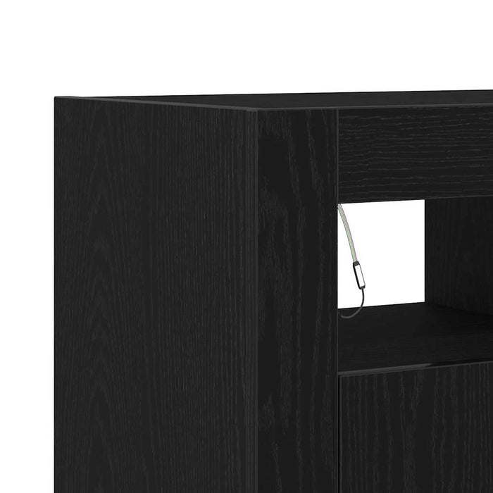Bufet Negru 80 x 35 x 75 cm Lemn compozit - WALTI WALTI