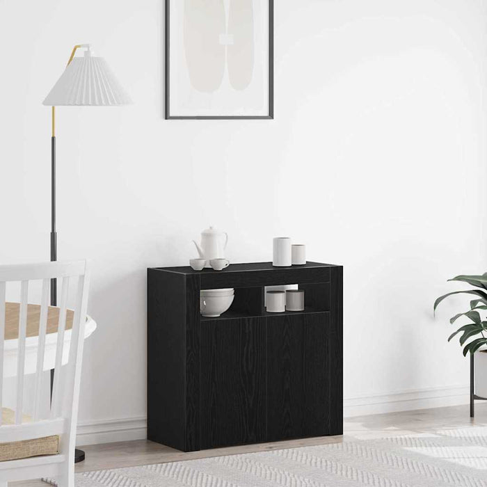 Bufet Negru 80 x 35 x 75 cm Lemn compozit - WALTI WALTI