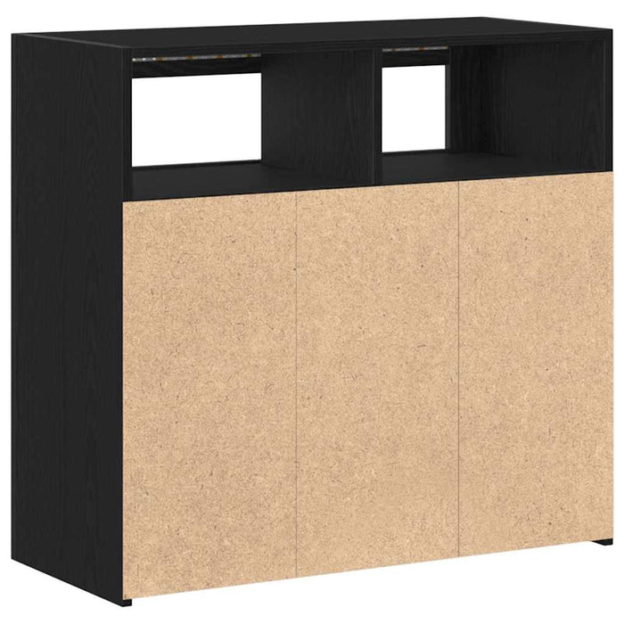 Bufet Negru 80 x 35 x 75 cm Lemn compozit - WALTI WALTI