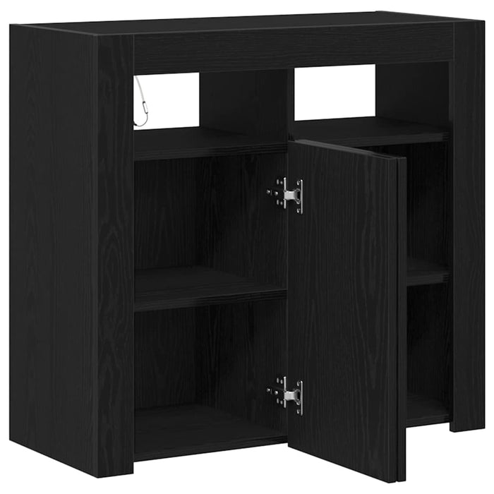 Bufet Negru 80 x 35 x 75 cm Lemn compozit - WALTI WALTI