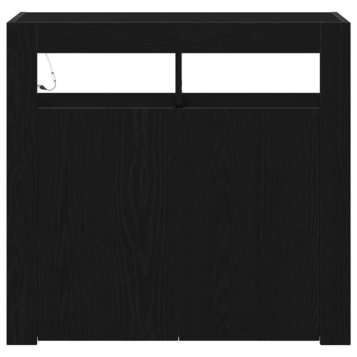 Bufet Negru 80 x 35 x 75 cm Lemn compozit - WALTI WALTI