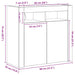 Bufet Negru 80 x 35 x 75 cm Lemn compozit - WALTI WALTI