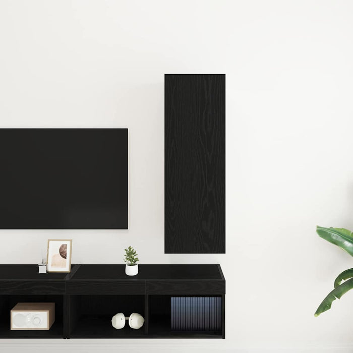 Dulap pentru TV pe Perete Stejar Negru 30,5 x 30 x 90 cm - WALTI WALTI