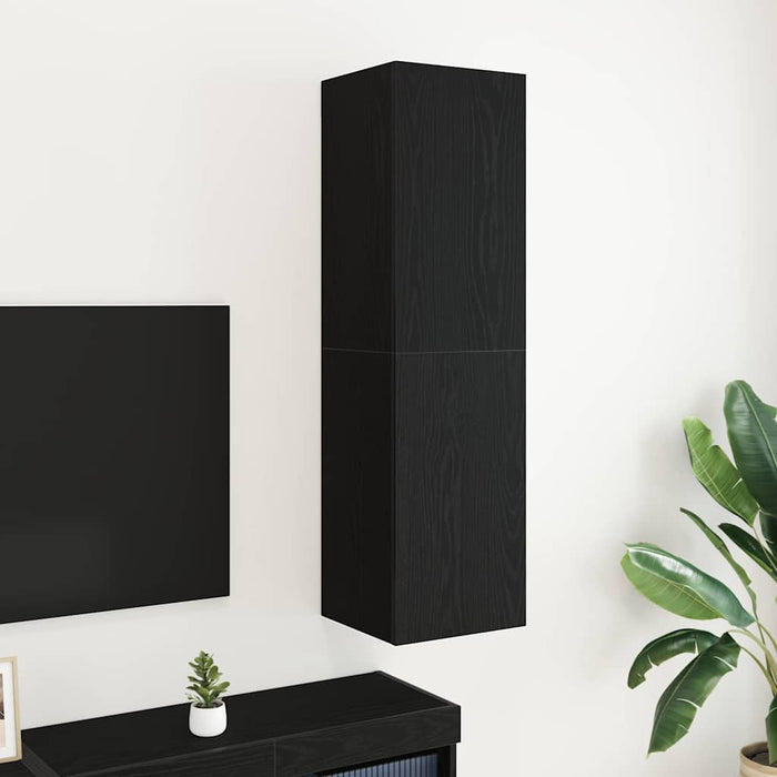 Dulap pentru TV pe Perete Stejar Negru 30,5 x 30 x 110 cm - WALTI WALTI