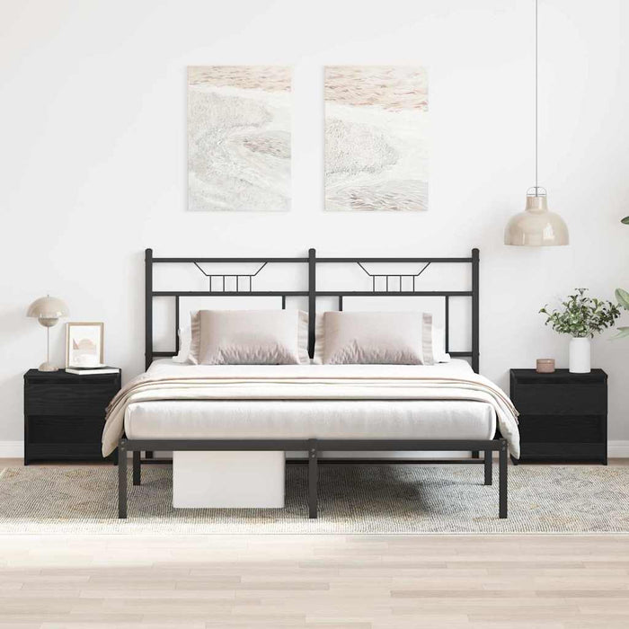 Dulap de noapte cu sertar 2 pcs Stejar Negru 40 x 30 x 39 cm - WALTI WALTI