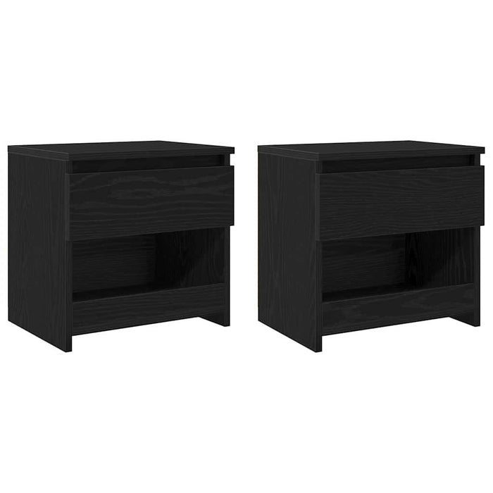 Dulap de noapte cu sertar 2 pcs Stejar Negru 40 x 30 x 39 cm - WALTI WALTI
