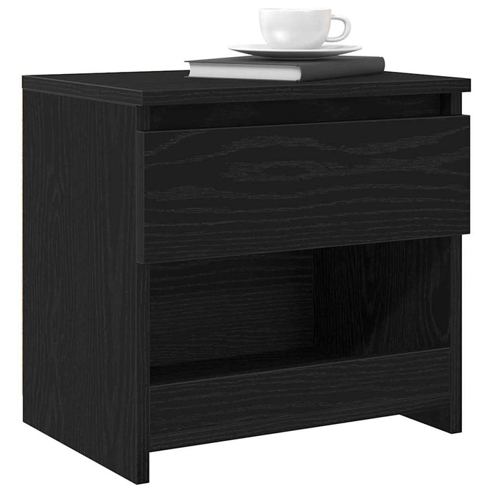 Dulap de noapte cu sertar 2 pcs Stejar Negru 40 x 30 x 39 cm - WALTI WALTI