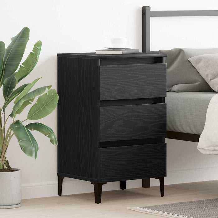 Dulap de noapte Stejar negru 40 x 35 x 69 cm Lemn compozit - WALTI WALTI
