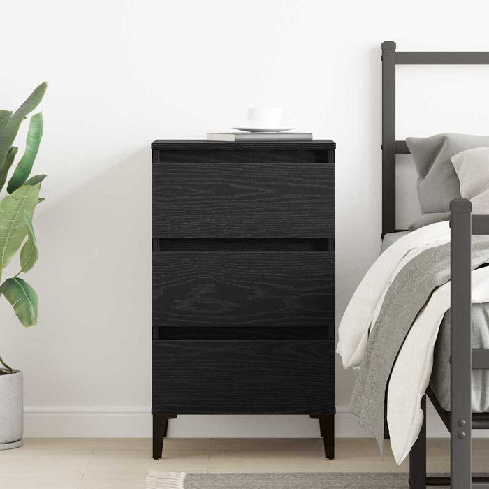 Dulap de noapte Stejar negru 40 x 35 x 69 cm Lemn compozit - WALTI WALTI