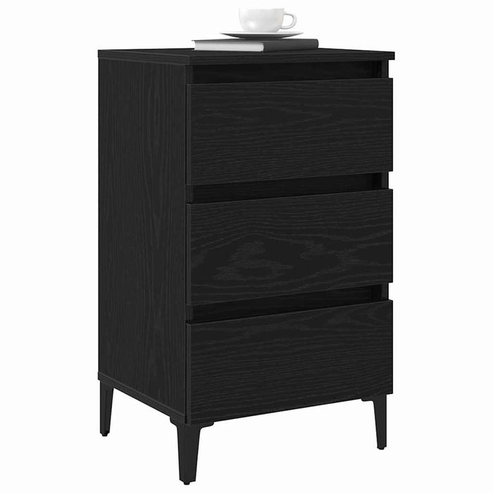 Dulap de noapte Stejar negru 40 x 35 x 69 cm Lemn compozit - WALTI WALTI