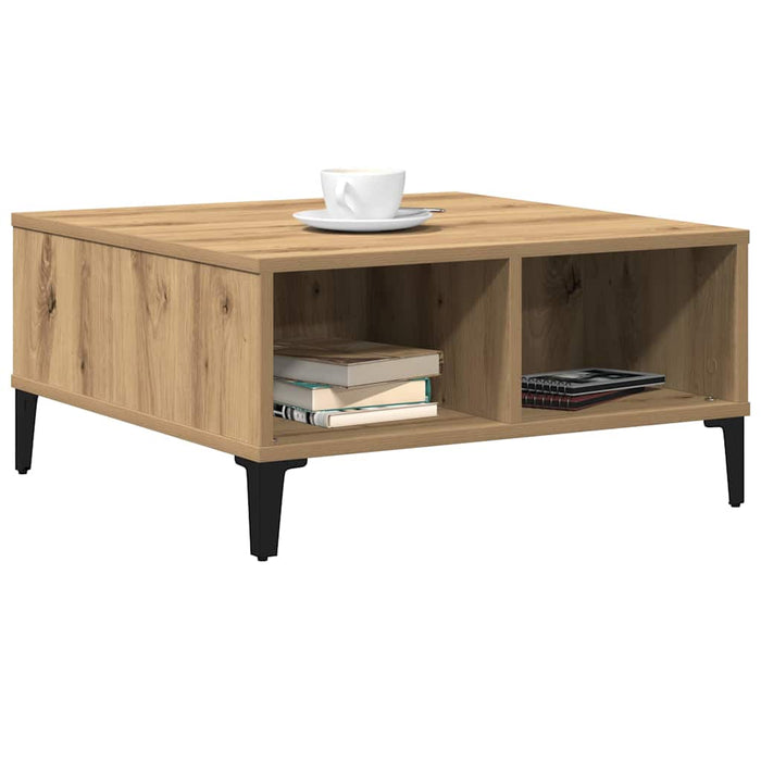 Masă de cafea stejar artizanal 60 x 60 x 30 cm Lemn compozit - WALTI WALTI