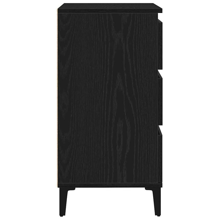 Bufet cu sertar Stejar negru 60 x 35 x 70 cm Lemn compozit - WALTI WALTI