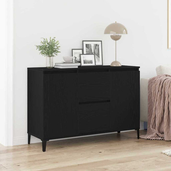 Bufet cu sertar Stejar Negru 104 x 35 x 70 cm Lemn compozit - WALTI WALTI
