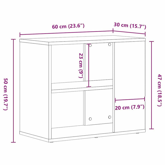 Bufet Negru 60 x 30 x 50 cm Lemn compozit - WALTI WALTI