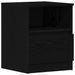 Dulap de noapte Stejar Negru 40 x 40 x 50 cm Lemn compozit - WALTI WALTI