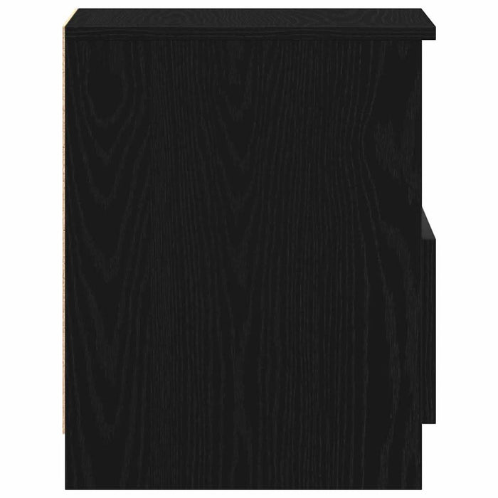 Dulap de noapte Stejar Negru 40 x 40 x 50 cm Lemn compozit - WALTI WALTI