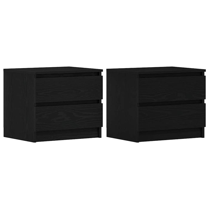 Dulap de noapte cu sertar 2 pcs Stejar Negru 50 x 40 x 43,5 cm - WALTI WALTI
