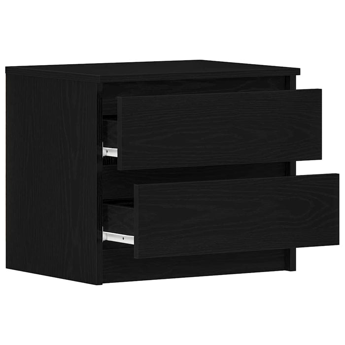 Dulap de noapte cu sertar 2 pcs Stejar Negru 50 x 40 x 43,5 cm - WALTI WALTI