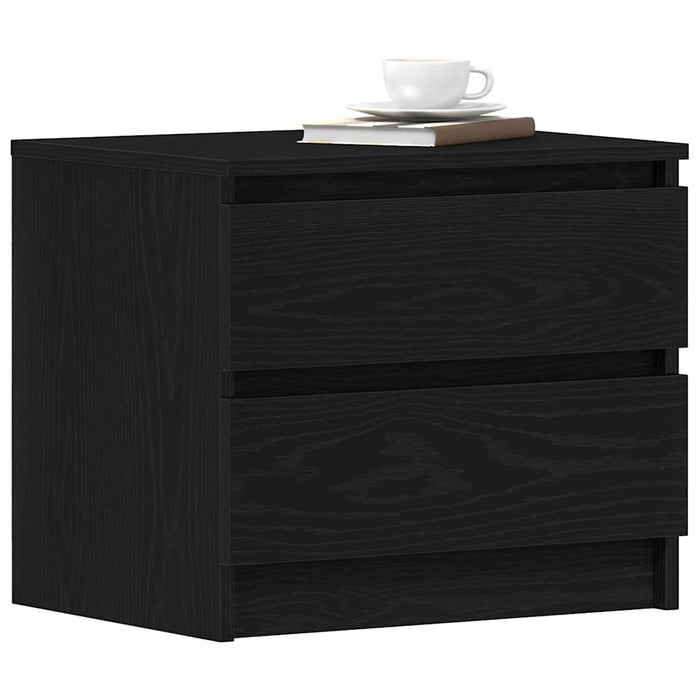 Dulap de noapte cu sertar 2 pcs Stejar Negru 50 x 40 x 43,5 cm - WALTI WALTI