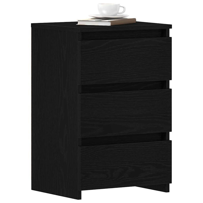 Dulap de noapte Stejar negru 40 x 35 x 62.5 cm Lemn compozit - WALTI WALTI