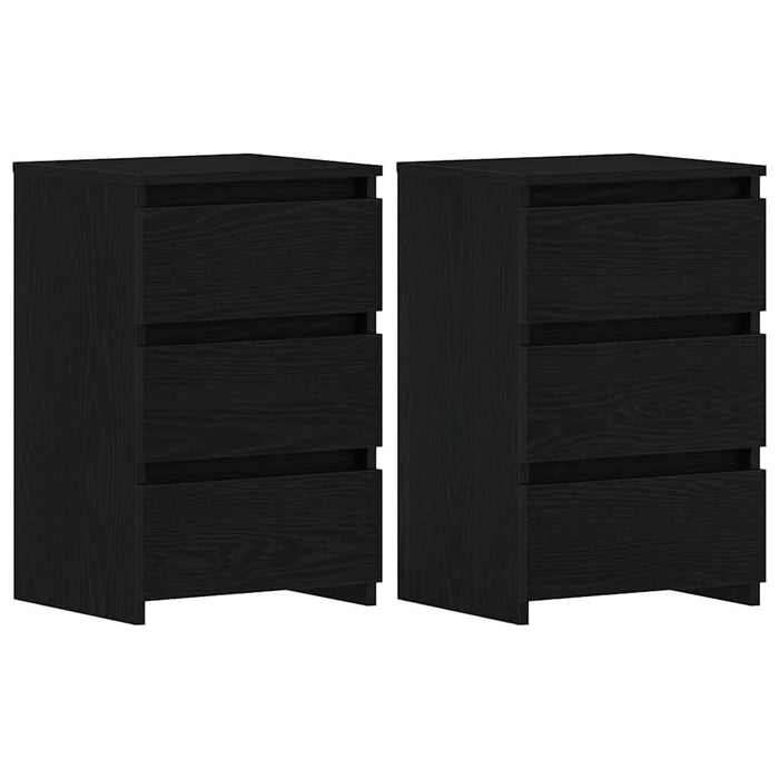 Dulap de noapte cu sertar 2 pcs Stejar negru 40 x 35 x 62.5 cm - WALTI WALTI