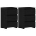 Dulap de noapte cu sertar 2 pcs Stejar negru 40 x 35 x 62.5 cm - WALTI WALTI