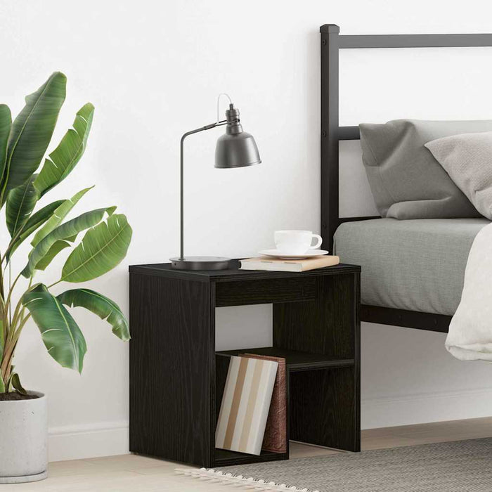 Dulap de noapte Stejar negru 40 x 30 x 40 cm Lemn compozit - WALTI WALTI
