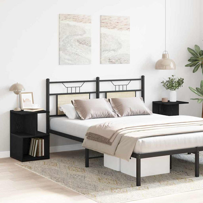 Dulap de noapte 2 pcs Stejar negru 35 x 35 x 55 cm - WALTI WALTI