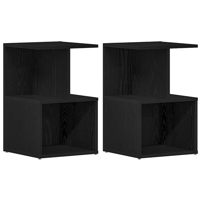 Dulap de noapte 2 pcs Stejar negru 35 x 35 x 55 cm - WALTI WALTI