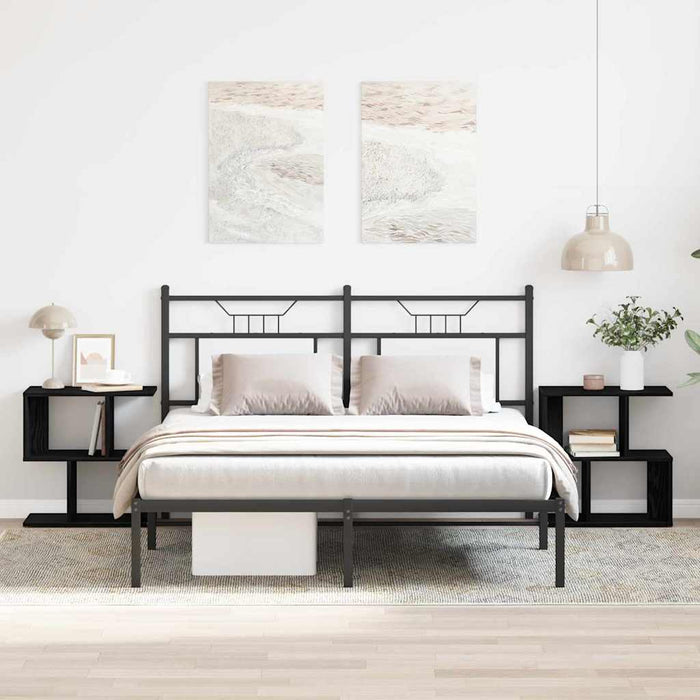 Dulap de noapte 2 pcs Stejar Negru 50 x 30 x 51,5 cm - WALTI WALTI