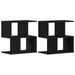 Dulap de noapte 2 pcs Stejar Negru 50 x 30 x 51,5 cm - WALTI WALTI