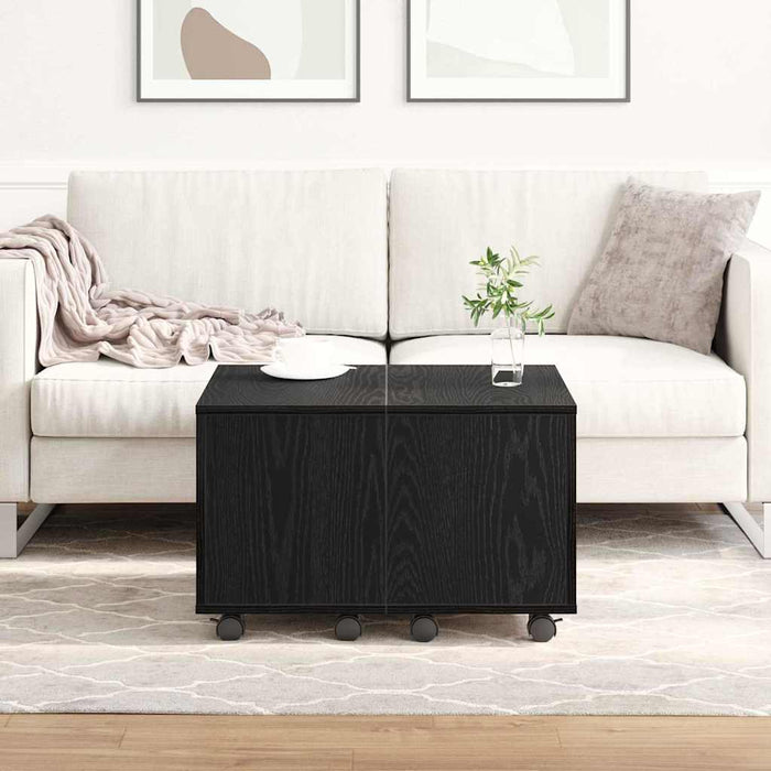 Masă de cafea Stejar negru 60 x 60 x 38 cm Lemn compozit - WALTI WALTI