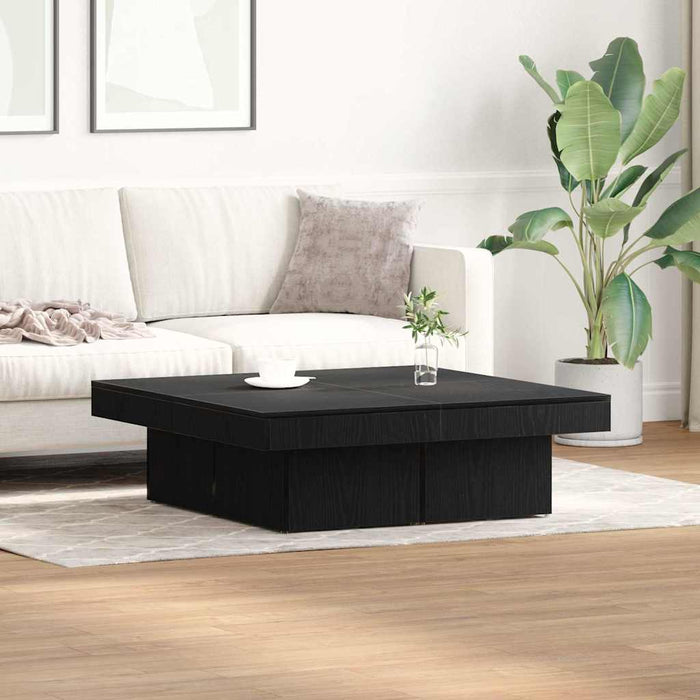 Masă de cafea Stejar negru 90 x 90 x 28 cm Lemn compozit - WALTI WALTI